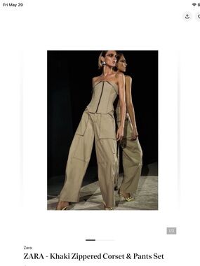 Zara Corset top and pants set.